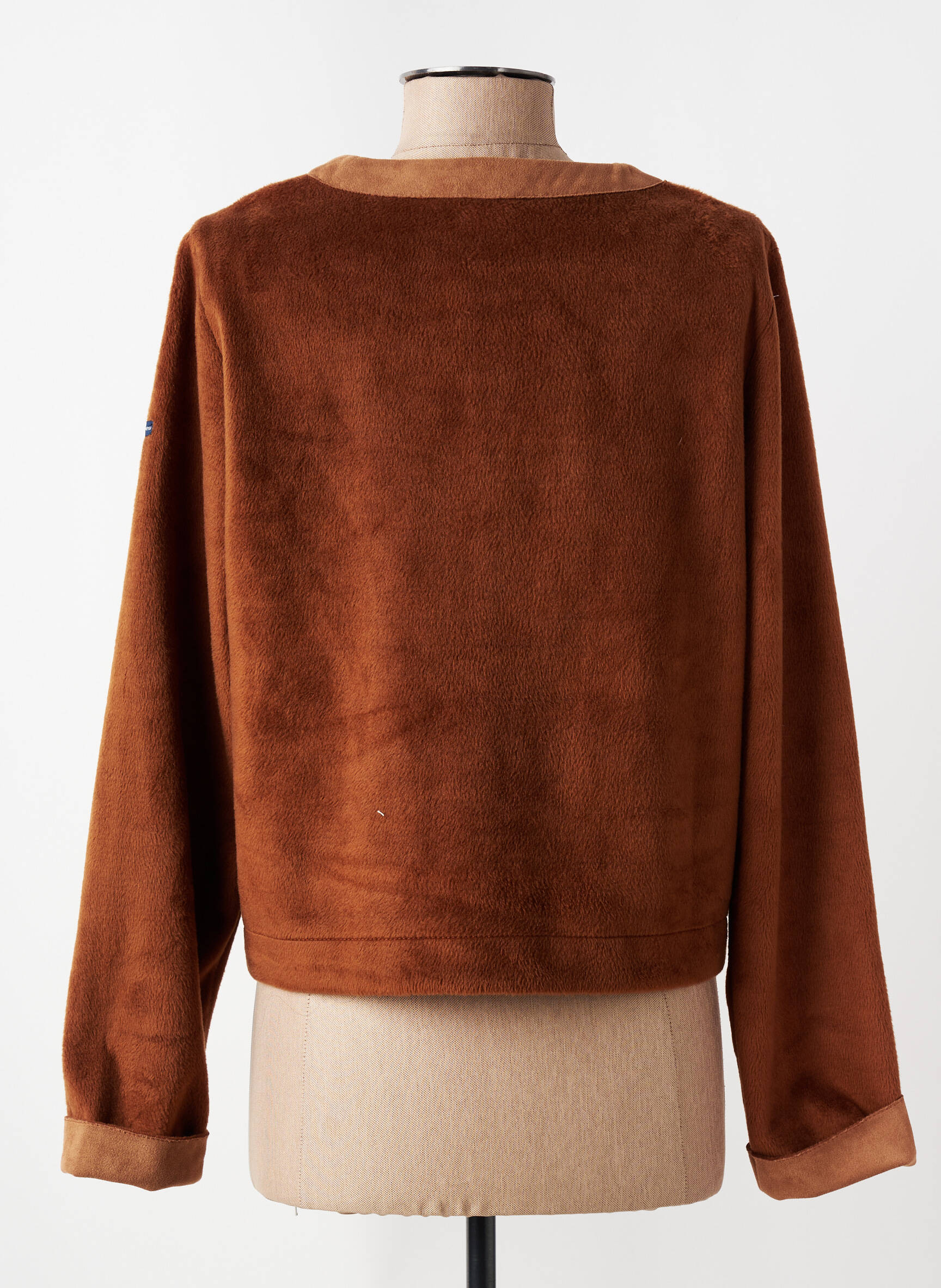 Veste casual col rond marron LE PETIT BAIGNEUR femme