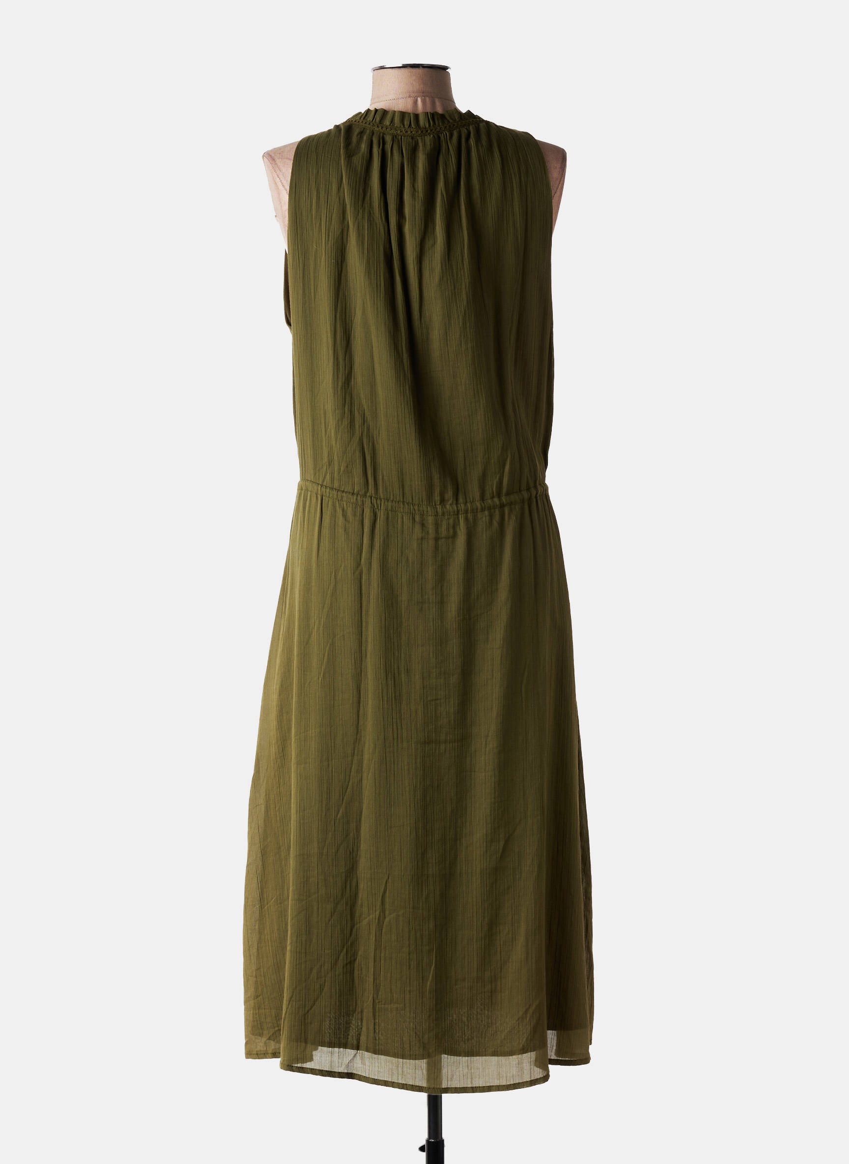 Robe longue sans manche sans manche vert FREEMAN T.PORTER femme