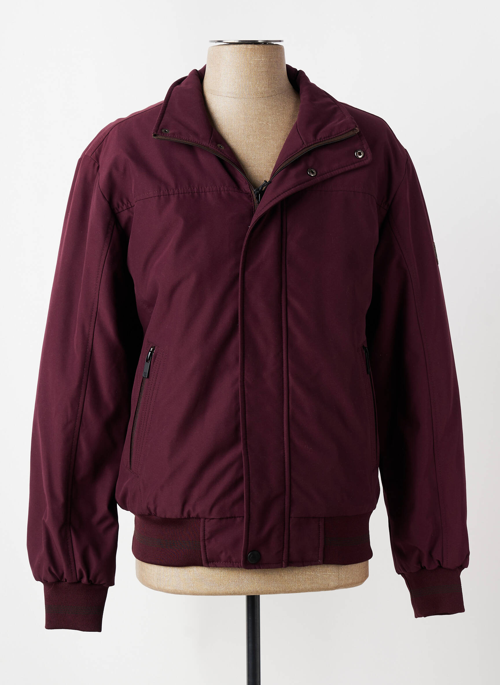 Blouson fermeture zippée sous rabat pressionné rouge SEA BARRIER homme