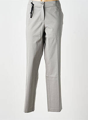 Pantalon droit tissage popeline gris OLSEN femme