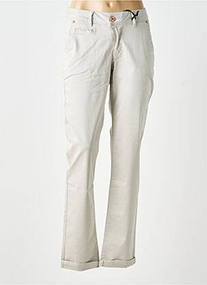 Pantalon chino tissage popeline taille normale gris FREEMAN T.PORTER femme