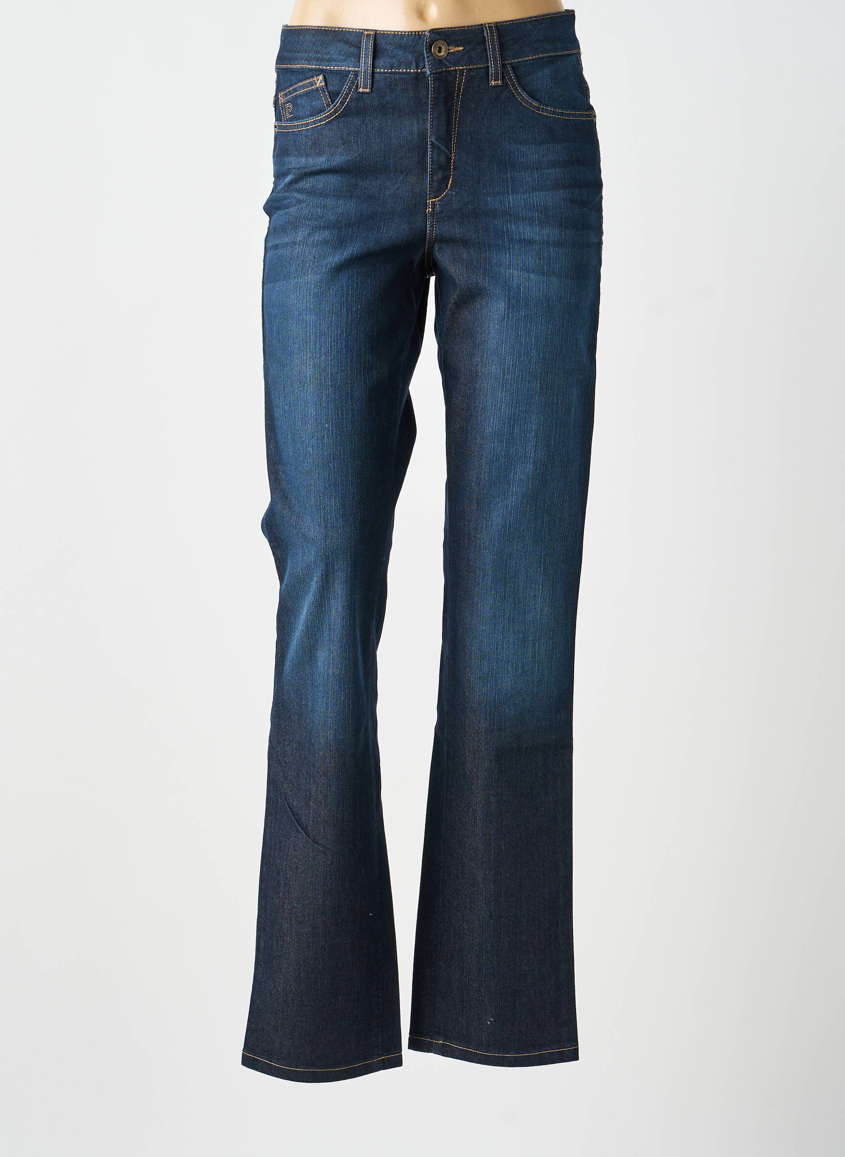 Jeans coupe droite stretch taille normale bleu PIERRE CARDIN femme