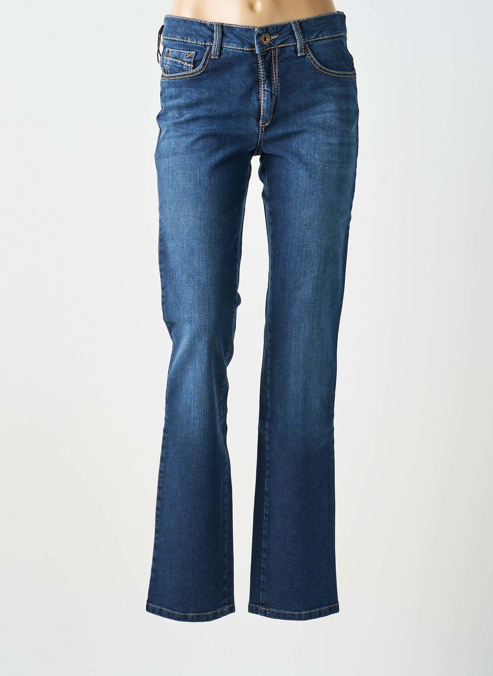 Jeans coupe slim stretch taille normale bleu PIERRE CARDIN femme