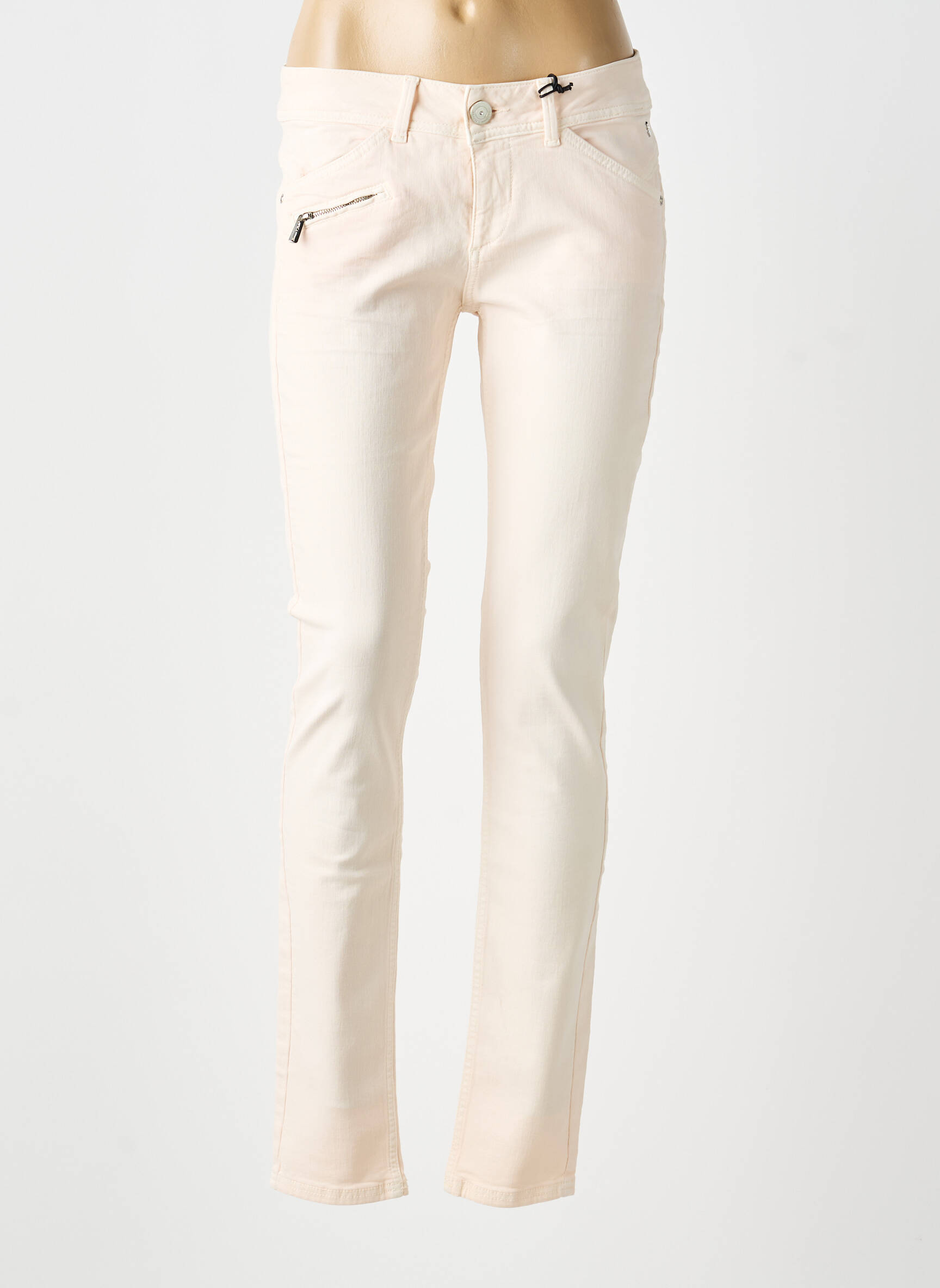 Jeans coupe slim taille basse taille basse rose FREEMAN T.PORTER femme