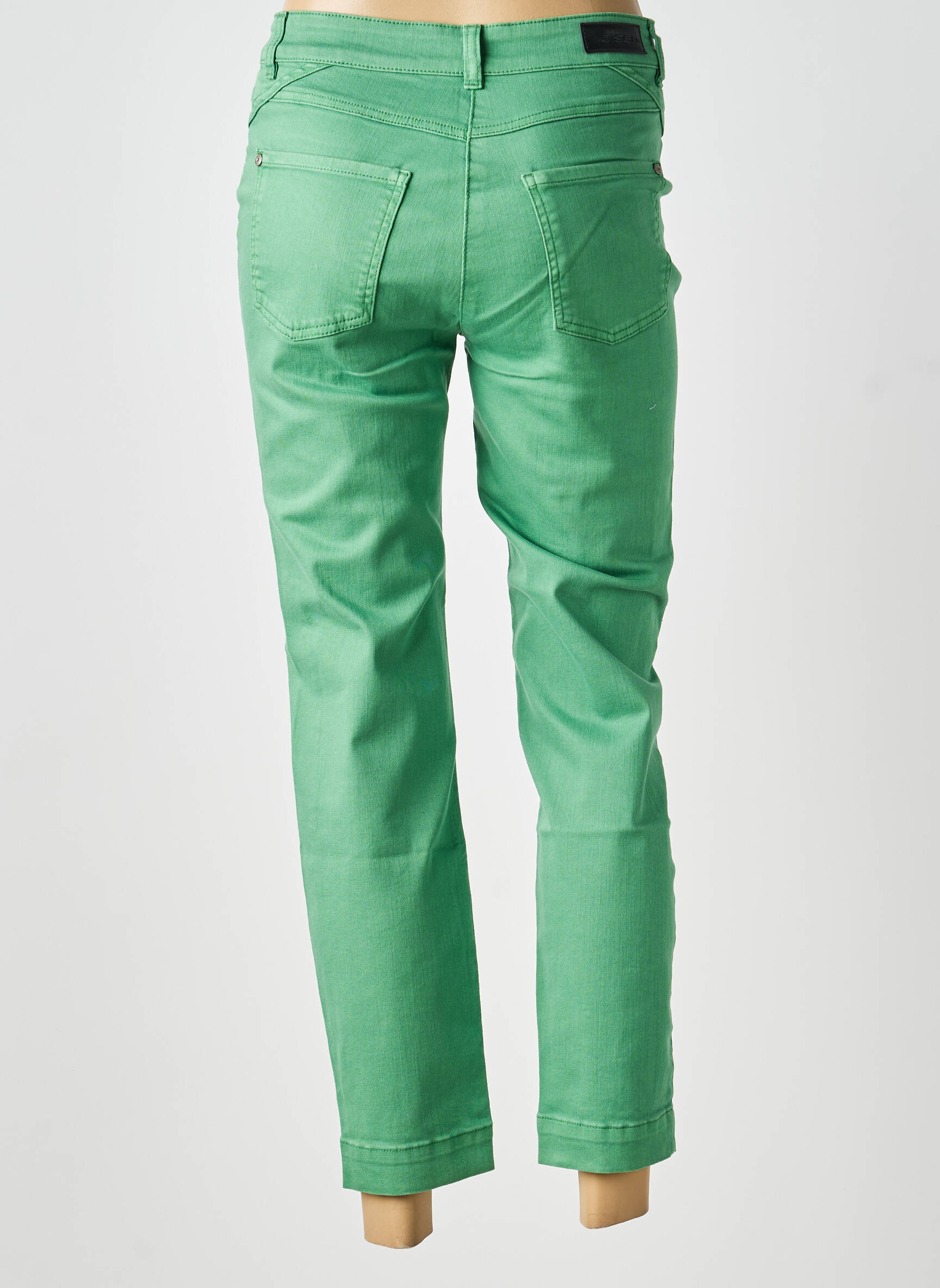 Jeans coupe slim stretch taille normale vert OLSEN femme