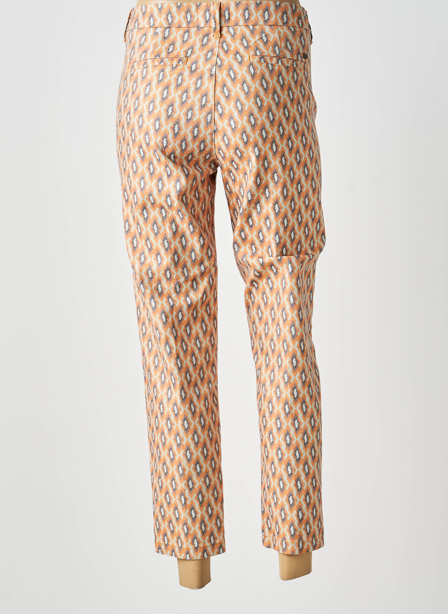 Pantalon 7/8 stretch taille normale orange FREEMAN T.PORTER femme