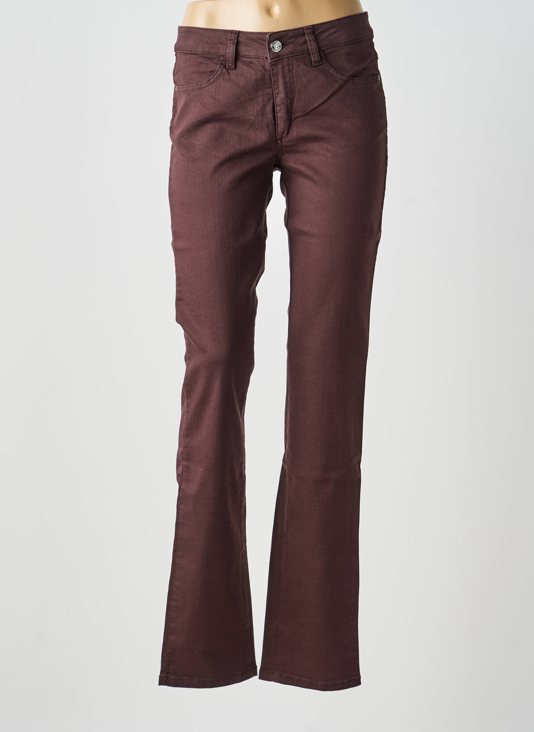 Jeans coupe slim stretch taille normale rouge PIERRE CARDIN femme