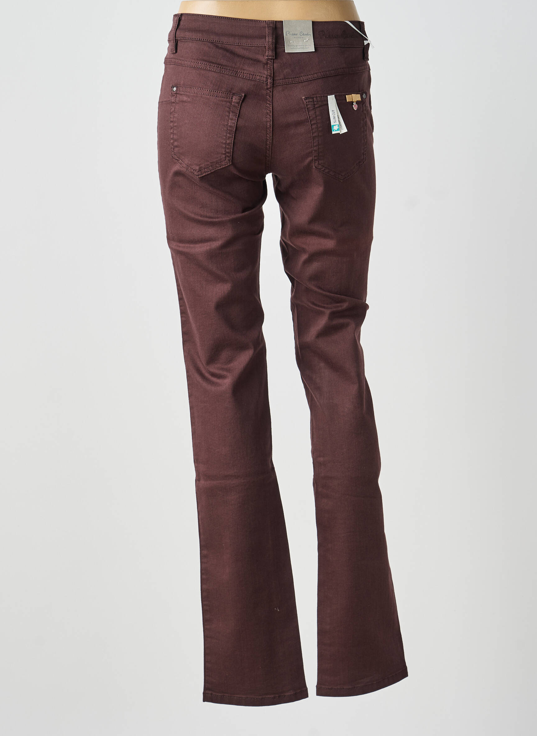 Jeans coupe slim stretch taille normale rouge PIERRE CARDIN femme