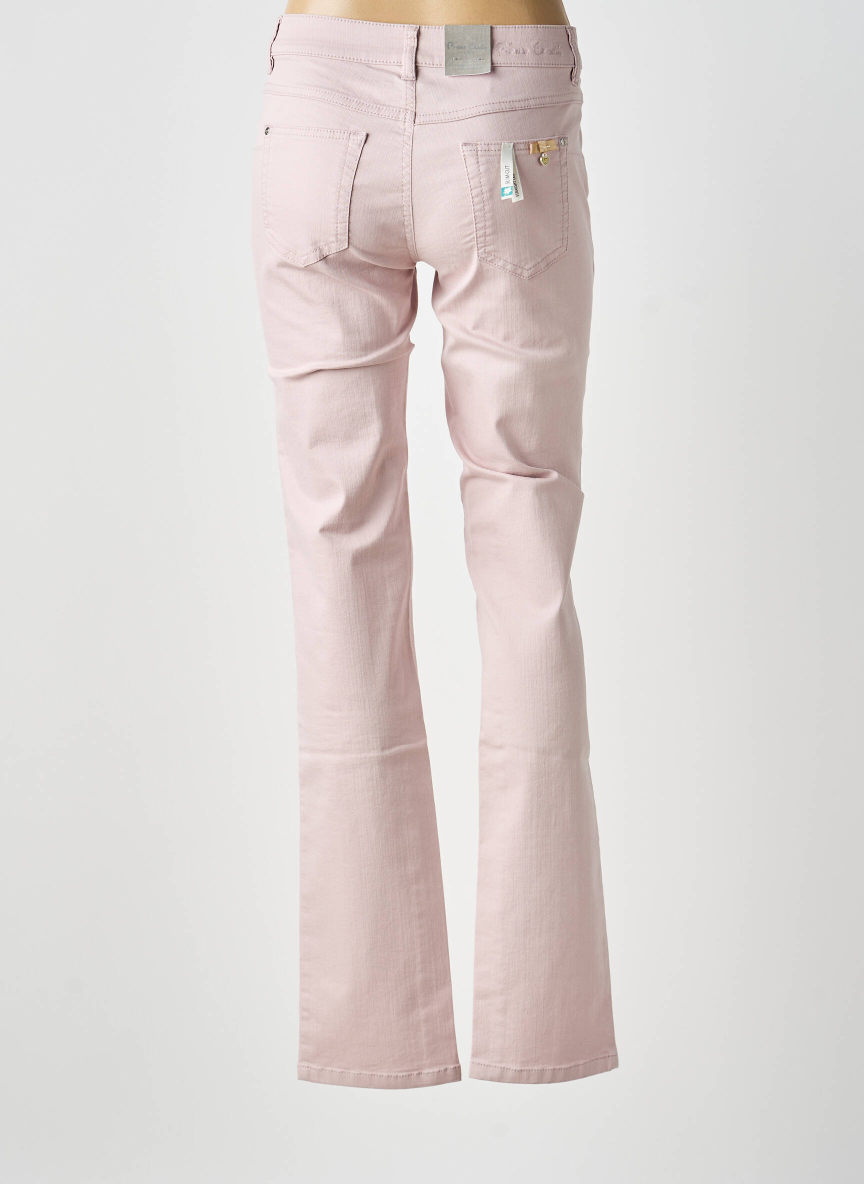 Jeans coupe slim stretch taille normale rose PIERRE CARDIN femme