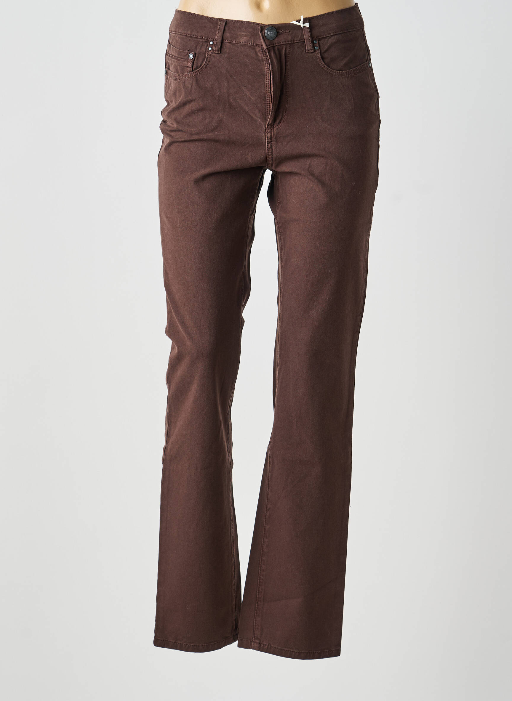 Jeans coupe slim stretch taille normale marron PADDOCK'S femme