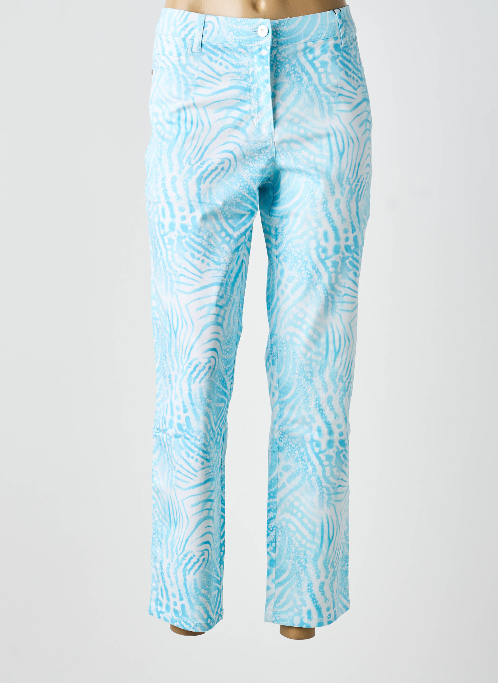 Pantalon 7/8 stretch taille normale bleu OLSEN femme