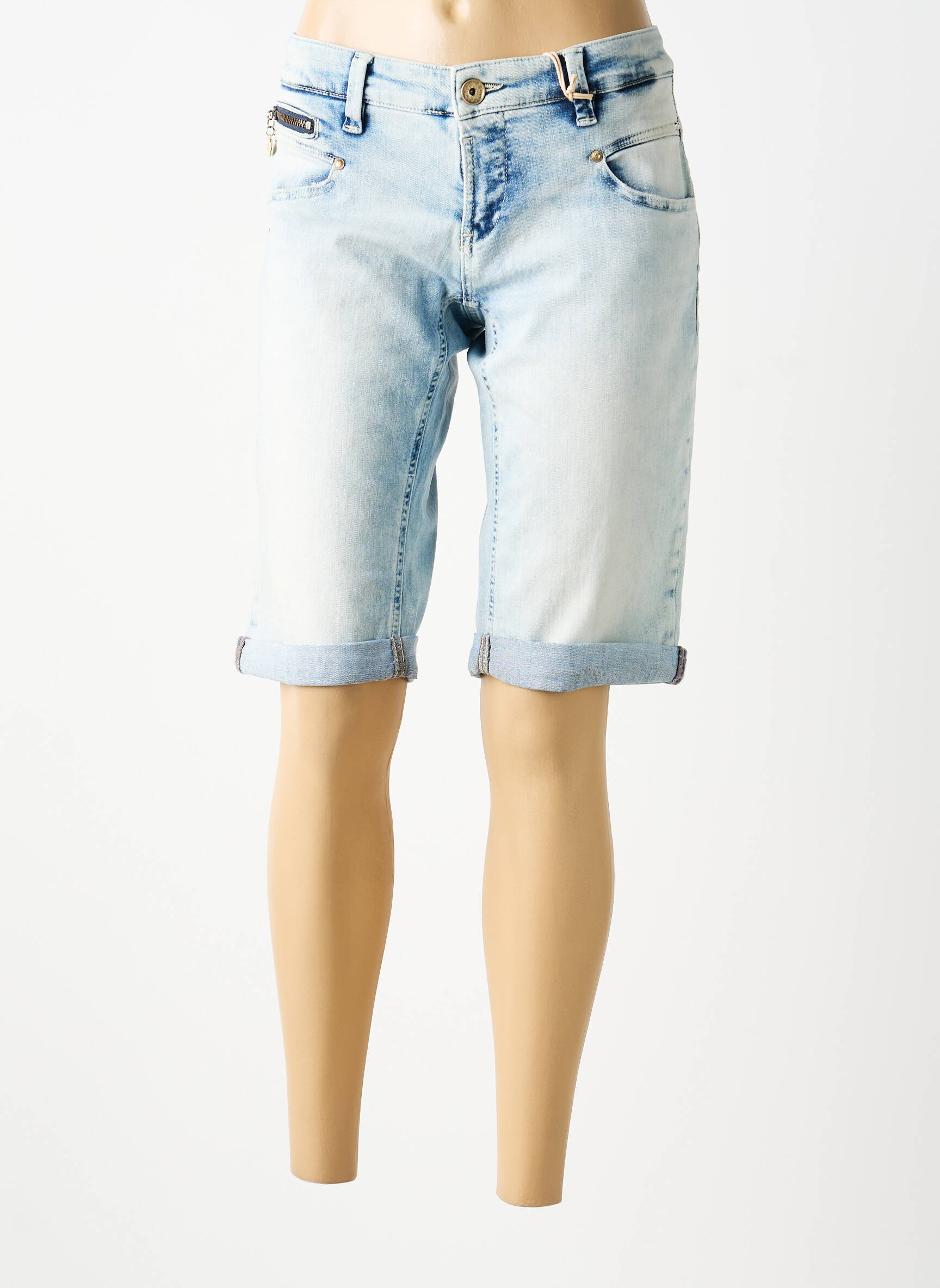 Bermuda taille basse taille basse bleu FREEMAN T.PORTER femme