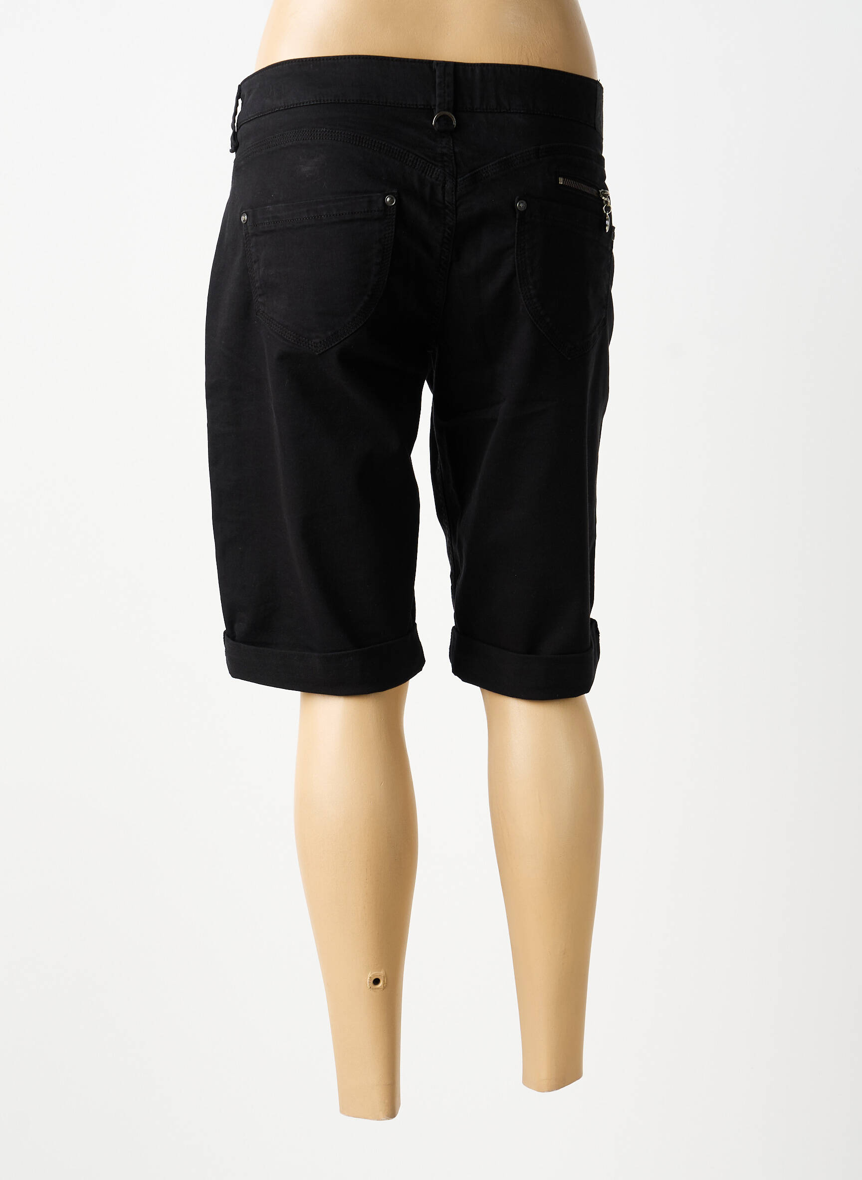 Bermuda taille basse taille basse noir FREEMAN T.PORTER femme