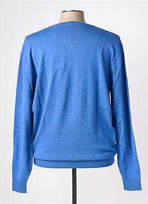 Pull col v manches longues bleu SERGE BLANCO homme