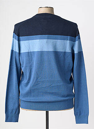 Pull stretch manches longues bleu VICOMTEA homme