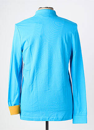 Polo manches longues manches longues bleu VICOMTEA homme