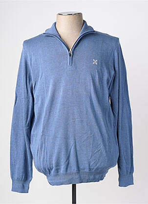 Pull stretch manches longues bleu OXBOW homme