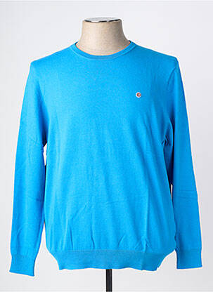Pull stretch manches longues bleu SERGE BLANCO homme