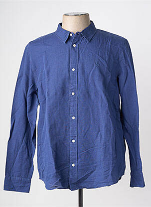 Chemise manches longues coupe droite bleu LEE homme