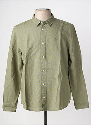Chemise manches longues coupe droite vert LEE homme