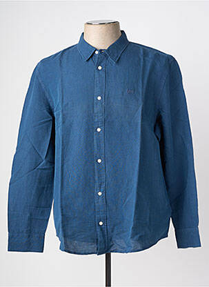 Chemise manches longues coupe droite bleu LEE homme