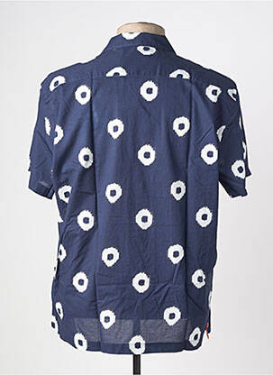 Chemise manches courtes imprimé fantaisie bleu SERGE BLANCO homme