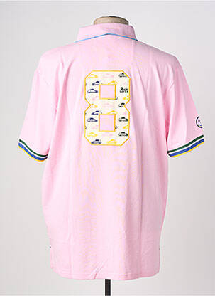Polo stretch manches courtes rose RUCKFIELD homme