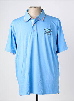 Polo tissage jersey manches courtes bleu RUCKFIELD homme