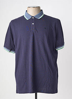 Polo stretch manches courtes bleu SERGE BLANCO homme