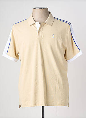Polo stretch manches courtes beige VICOMTEA homme