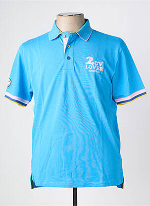 Polo stretch manches courtes bleu RUCKFIELD homme