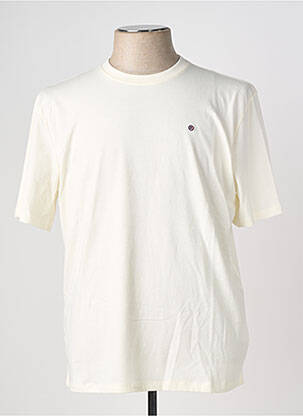 T-shirt broderie manches courtes beige SERGE BLANCO homme