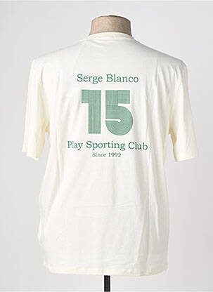 T-shirt broderie manches courtes beige SERGE BLANCO homme