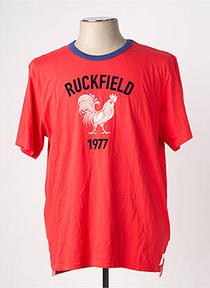T-shirt stretch manches courtes rouge RUCKFIELD homme