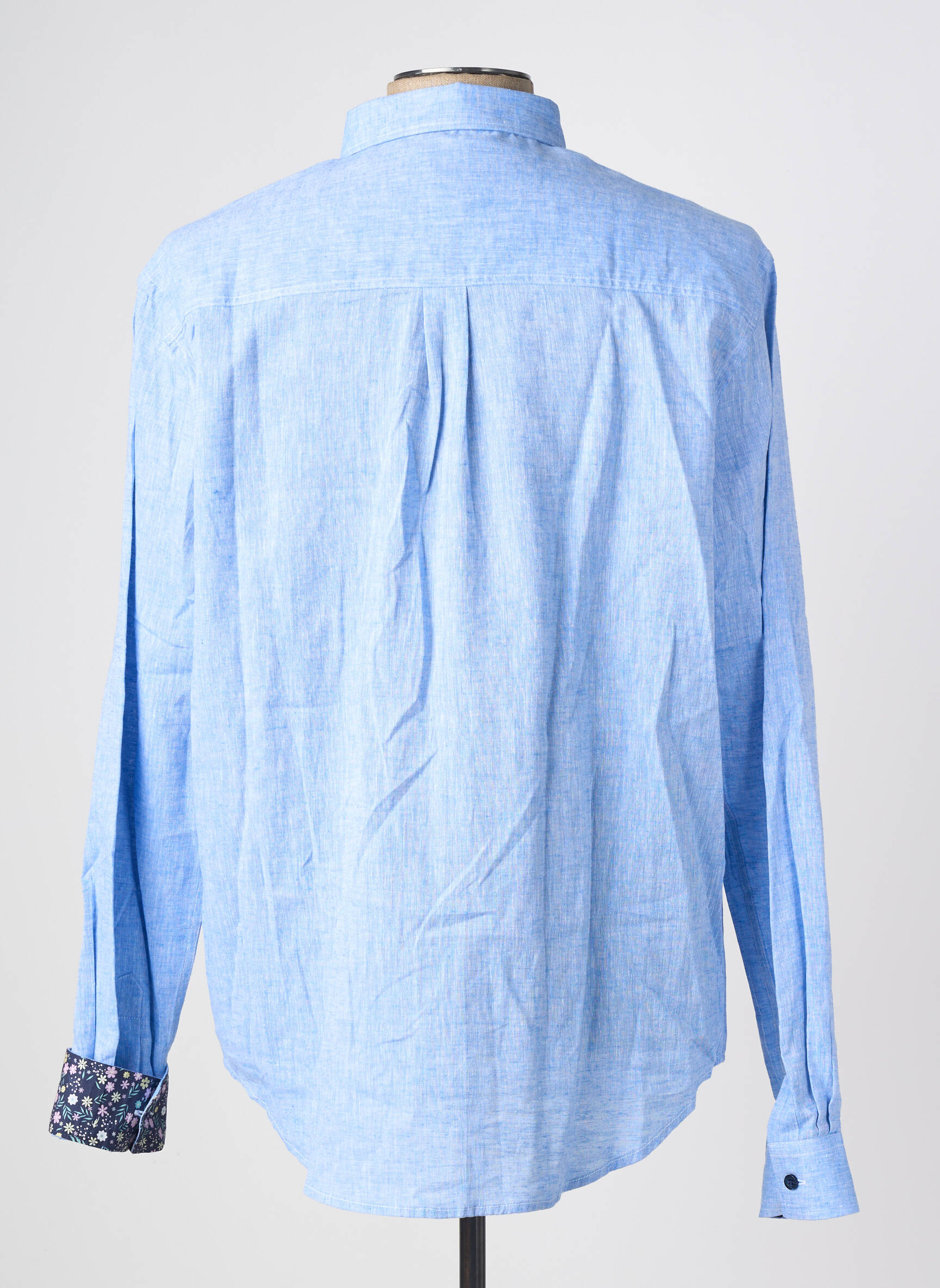 Chemise manches longues coupe droite bleu RUCKFIELD homme