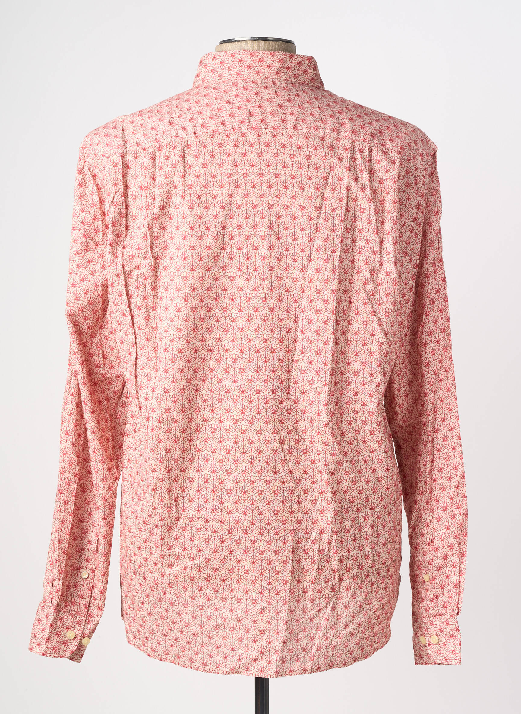 Chemise manches longues imprimé fantaisie rouge SERGE BLANCO homme