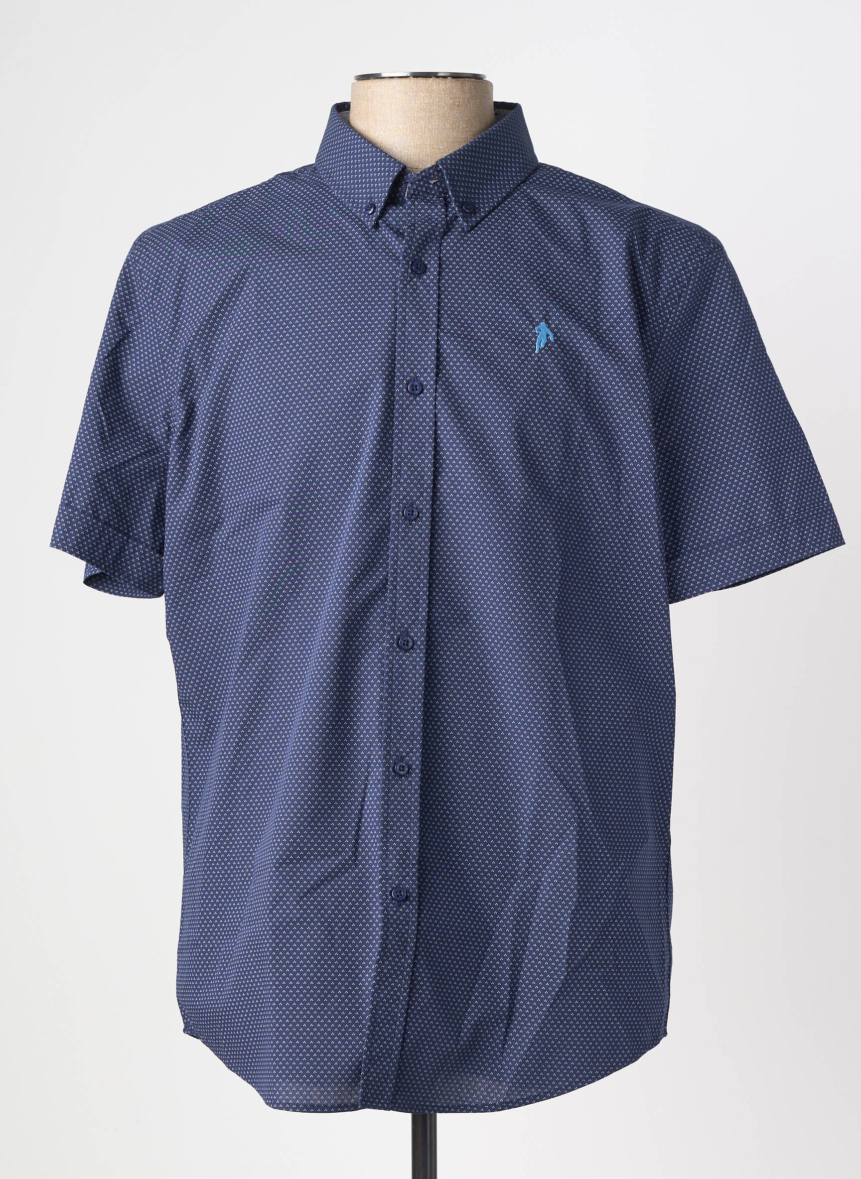 Chemise manches courtes imprimé fantaisie bleu RUCKFIELD homme