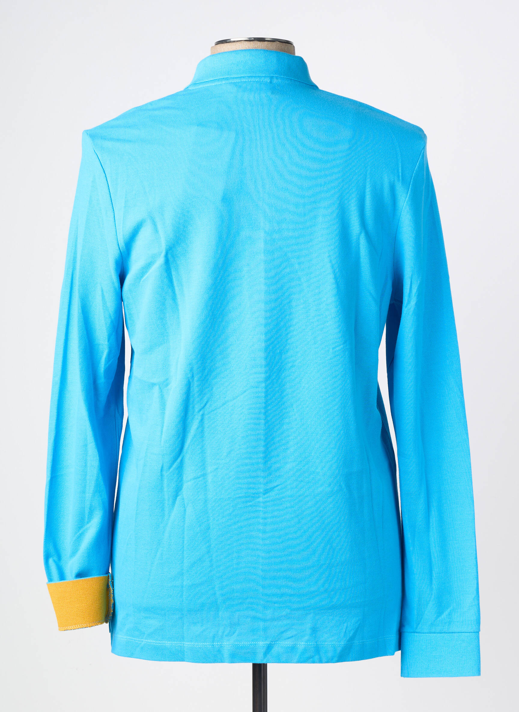 Polo manches longues manches longues bleu VICOMTEA homme