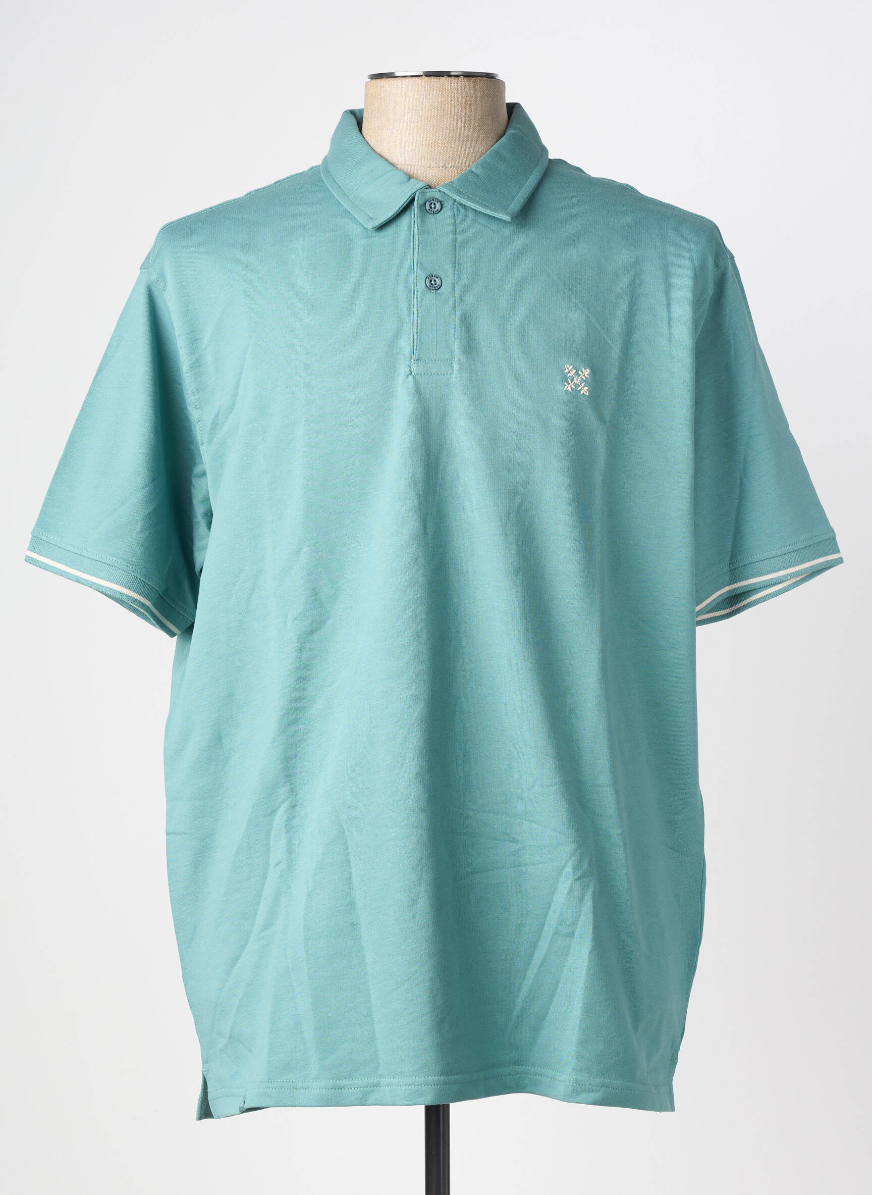 Polo tissage jersey manches courtes vert OXBOW homme