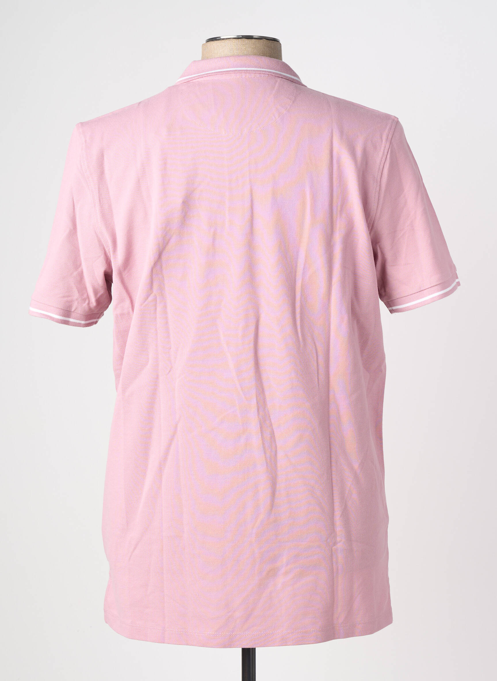 Polo stretch manches courtes rose LEE homme