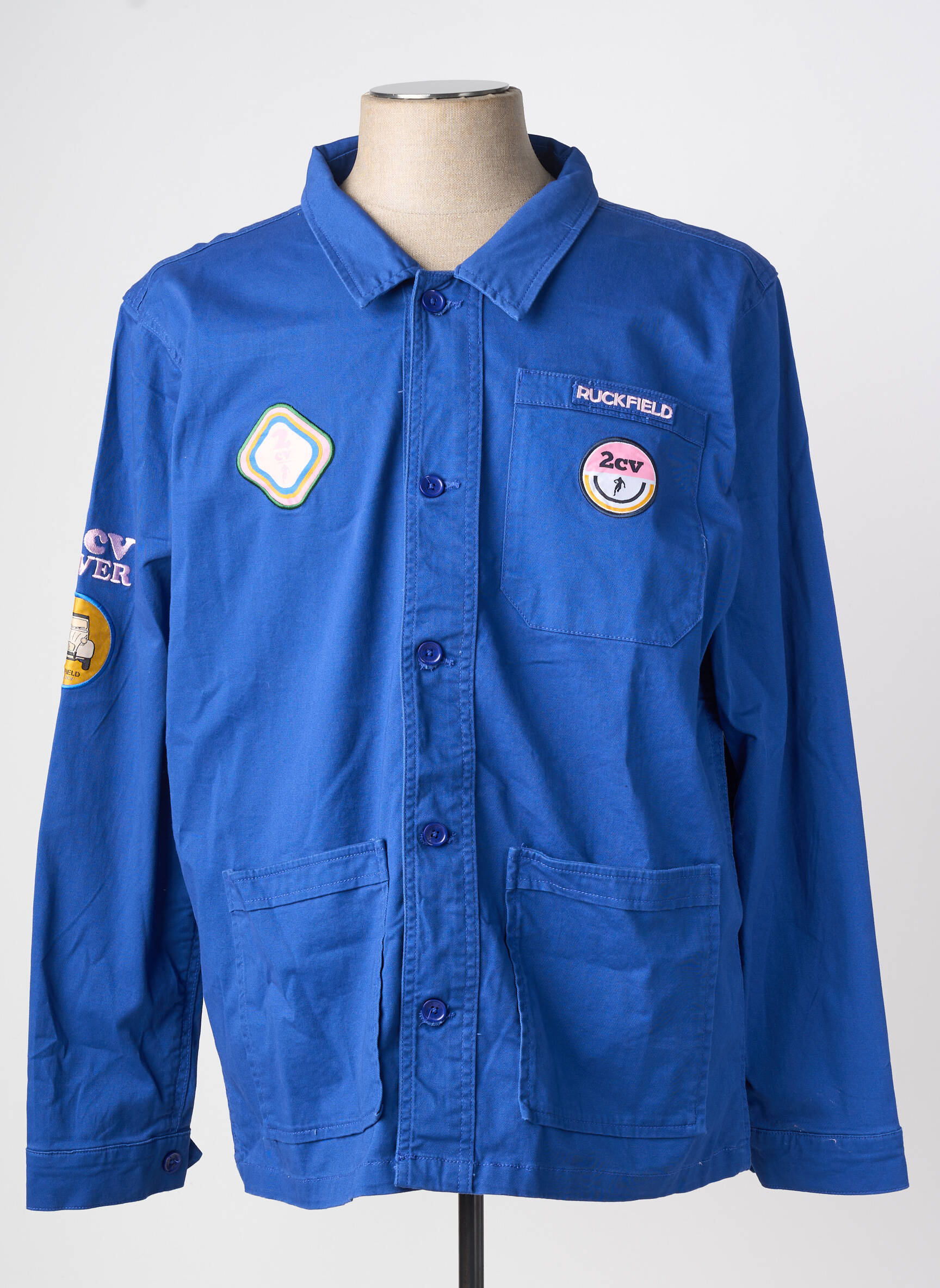 Veste casual fermeture boutonnée sur le devant bleu RUCKFIELD homme