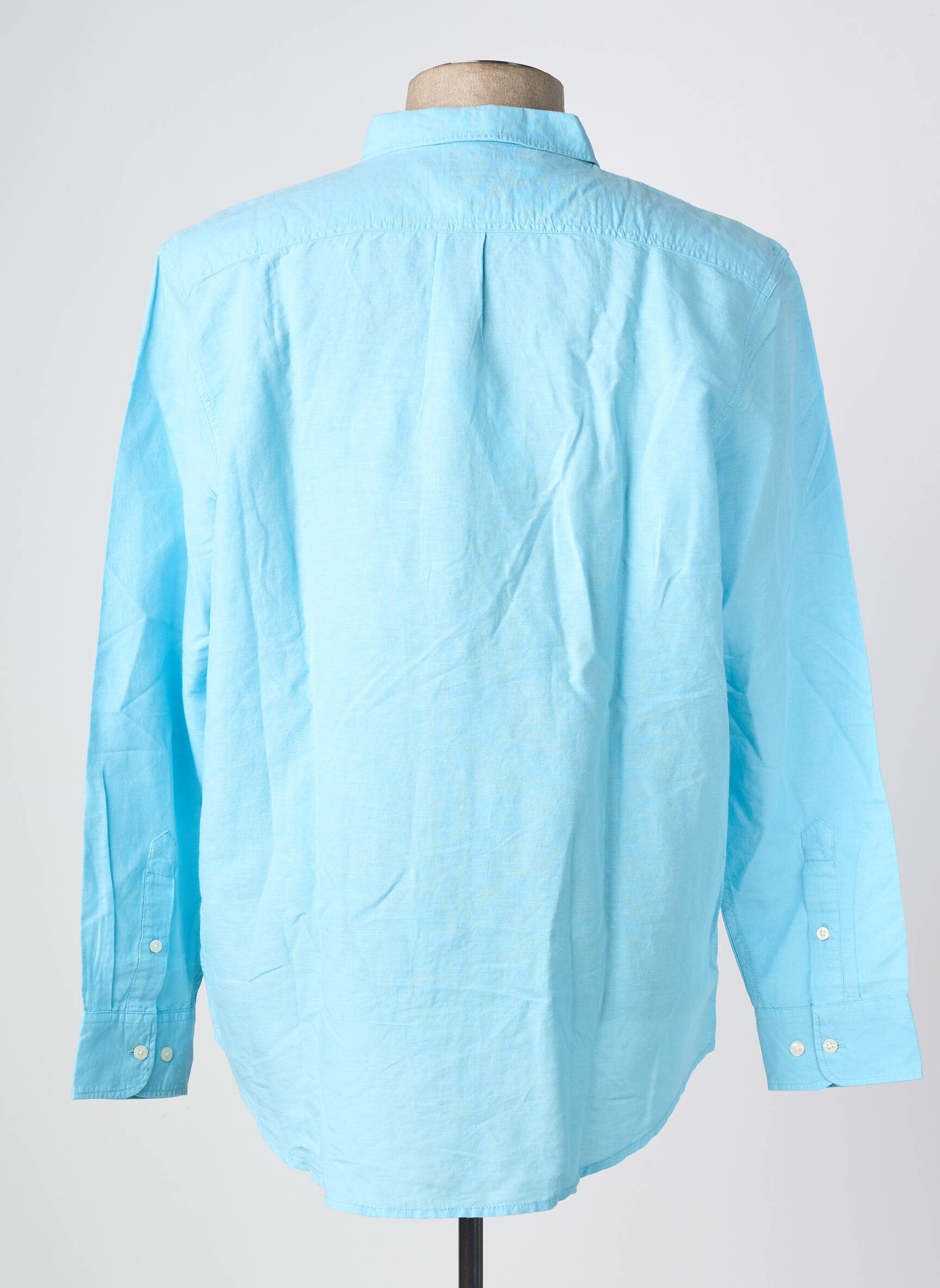 Chemise manches longues coupe droite bleu LEE homme
