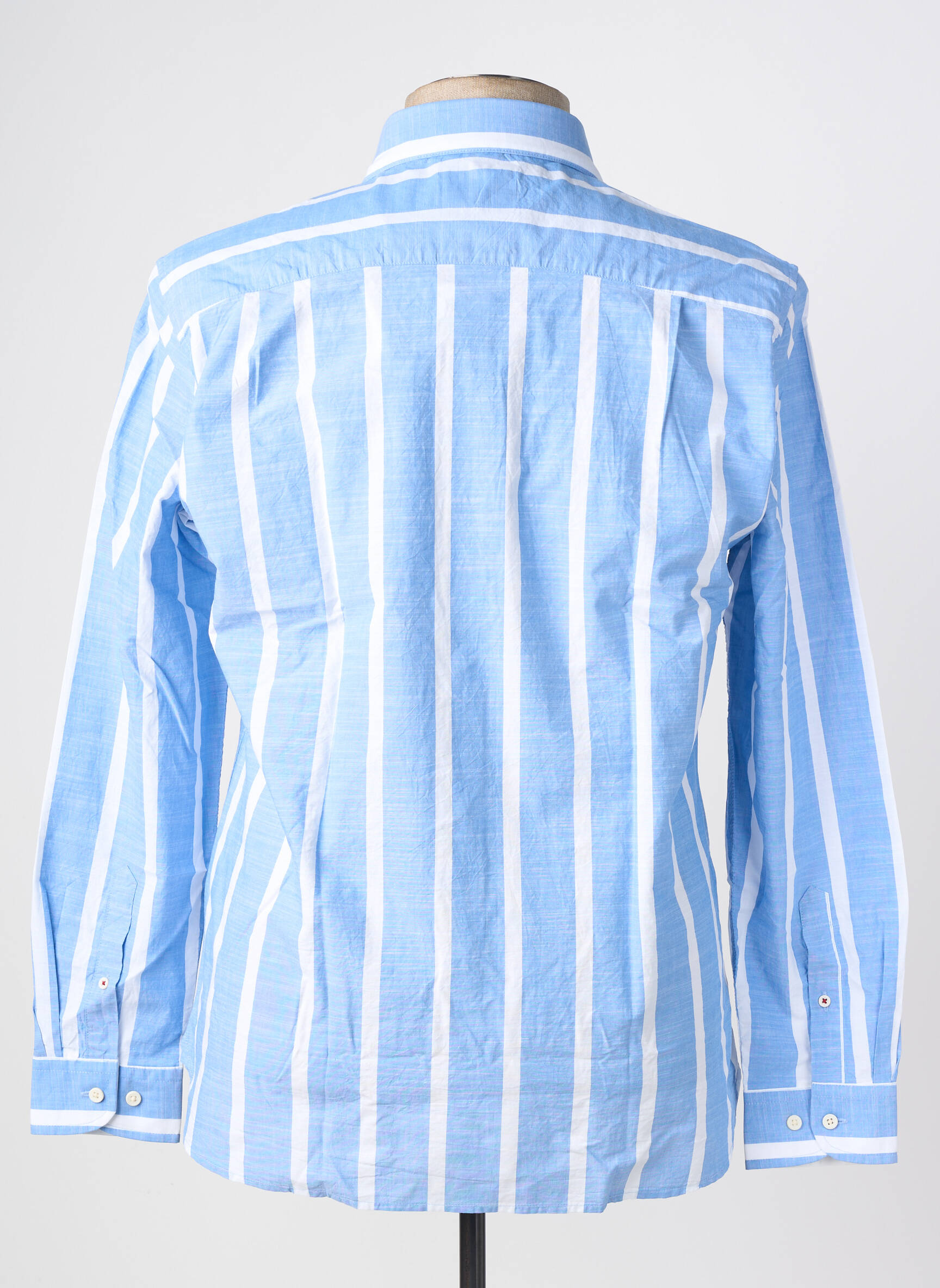 Chemise manches longues coupe droite bleu SERGE BLANCO homme