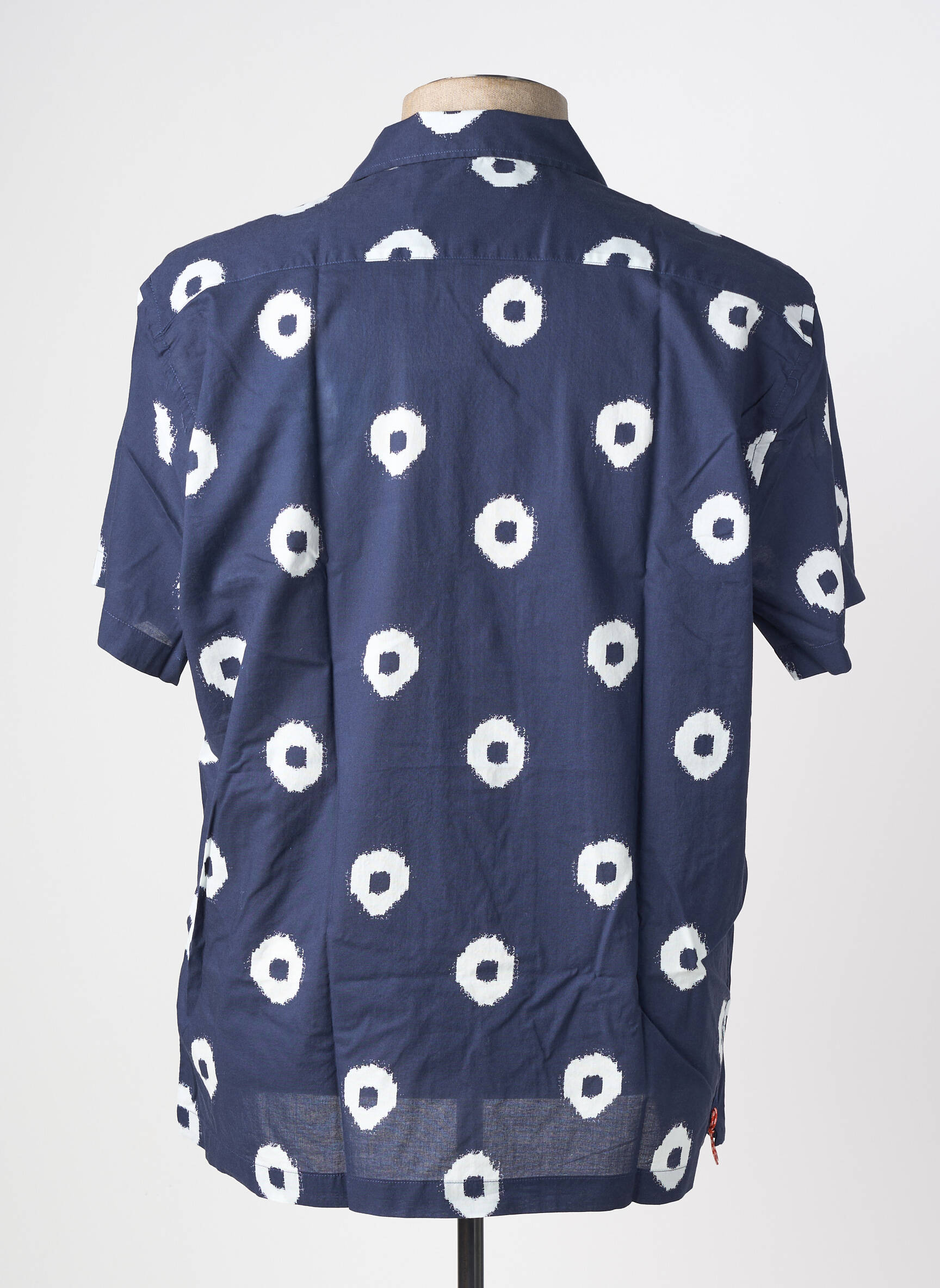 Chemise manches courtes imprimé fantaisie bleu SERGE BLANCO homme
