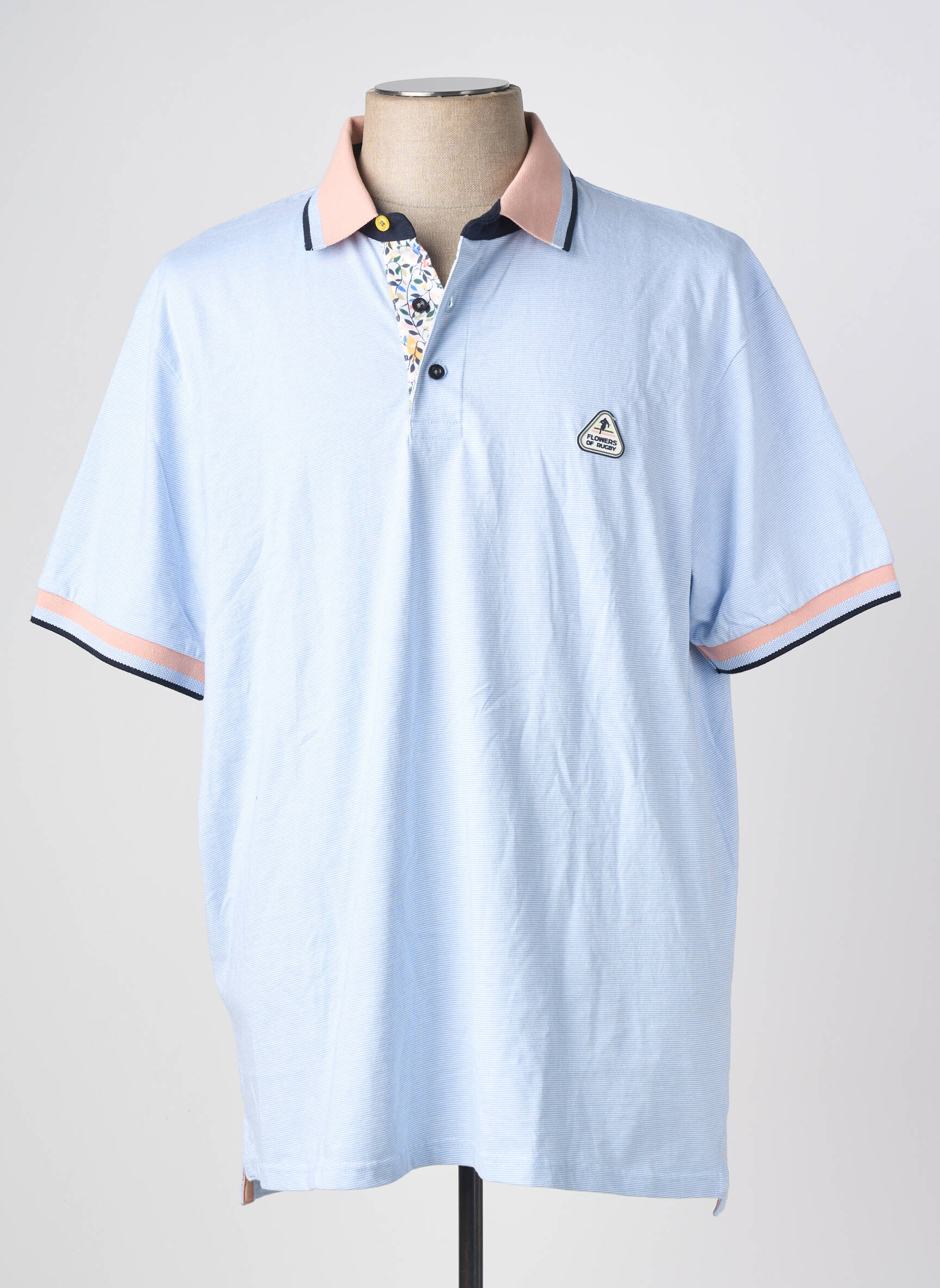 Polo stretch manches courtes bleu RUCKFIELD homme