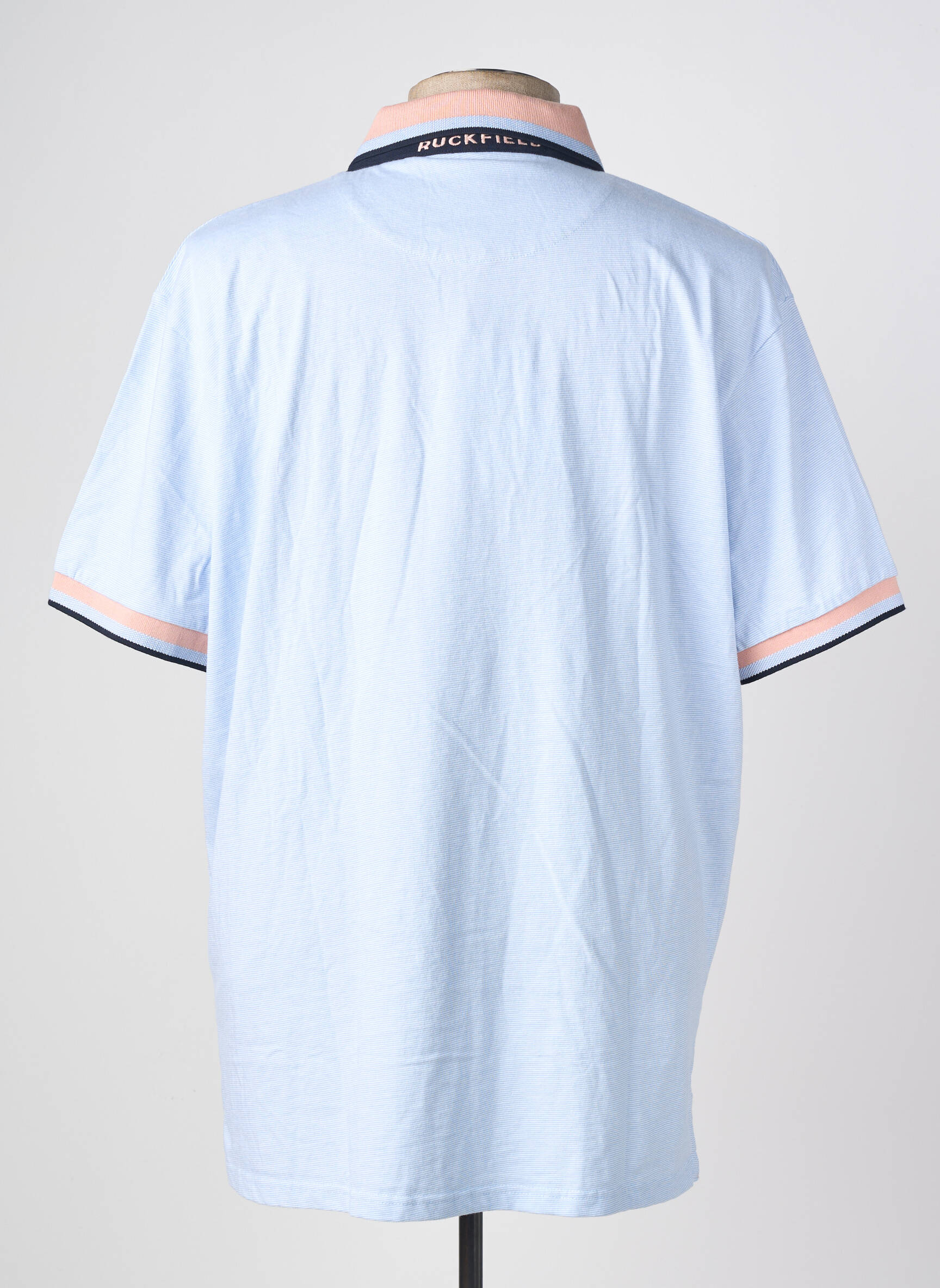 Polo stretch manches courtes bleu RUCKFIELD homme