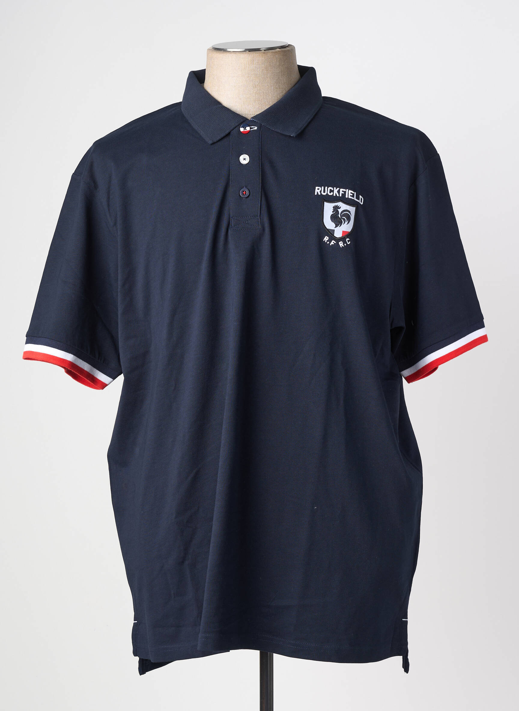Polo tissage jersey manches courtes bleu RUCKFIELD homme