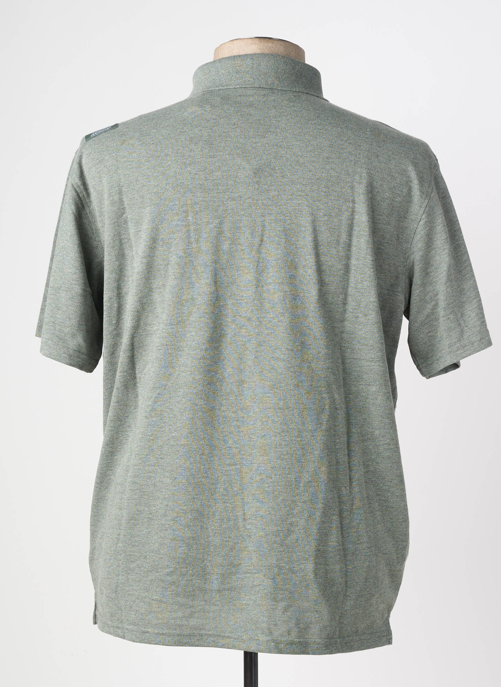 Polo tissage chiné manches courtes vert OXBOW homme