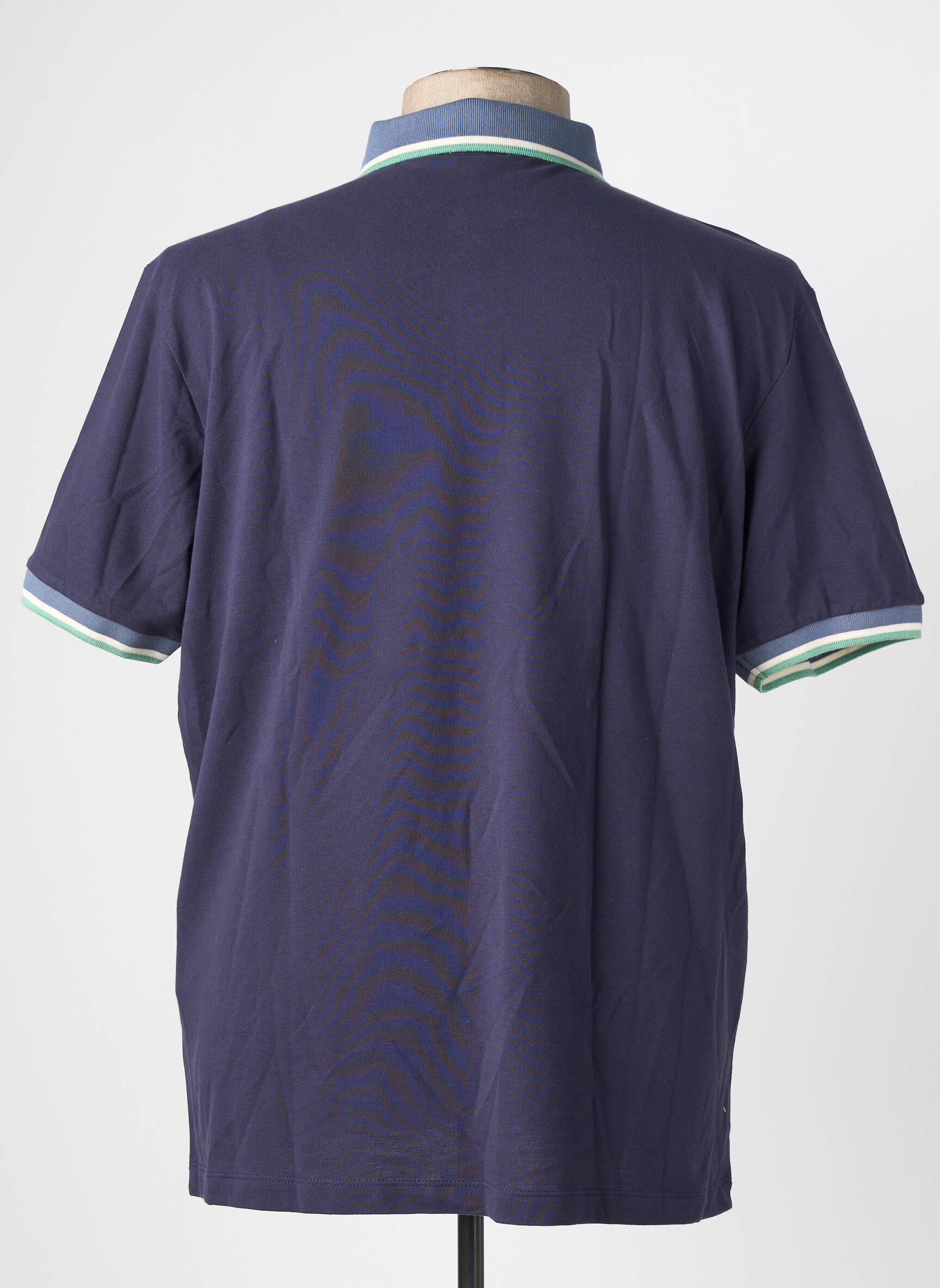 Polo stretch manches courtes bleu SERGE BLANCO homme
