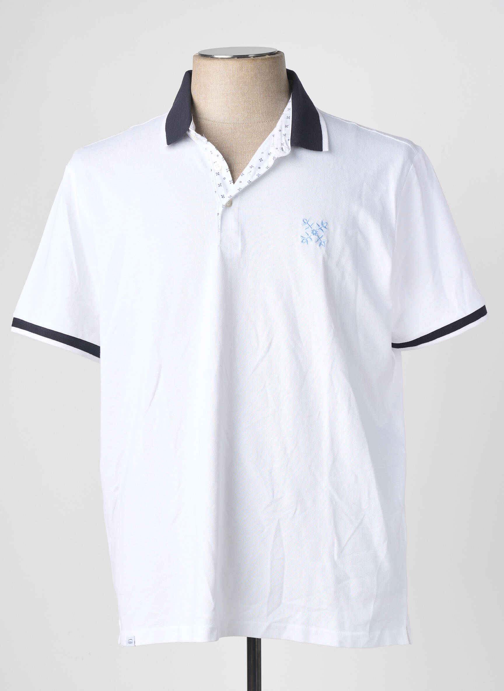 Polo stretch manches courtes blanc OXBOW homme